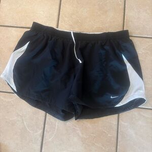 Nike Women's Black and White Running‎ Shorts
